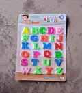 Magnetic letters neatly stored in a clear container, ready for travel.