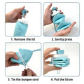 Travel-friendly silicone water bottle with leakproof cap and strap