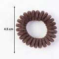 Coil style stretchable telephone wire hair band