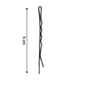 Side profile of medium black hair bobby pin showing non-slip grip