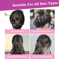 Pack of 24 black bobby pins arranged for easy hairstyling use