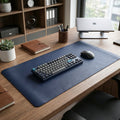 Office desk leather mat for organized workspace