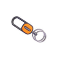 Metal keychain attached to belt loop with dual rings