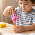 Individual pieces of kids cartoon spring frog toothbrush set