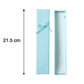 Size comparison of long jewelry gift box for understanding dimensions