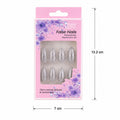 Single glitter press-on false nail showcasing smooth surface and glitter
