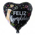 Black celebration foil balloon for party decor