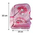 Back view of My Melody bunny design backpack