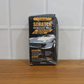 Comparison of car surface before and after using scratch removal wax