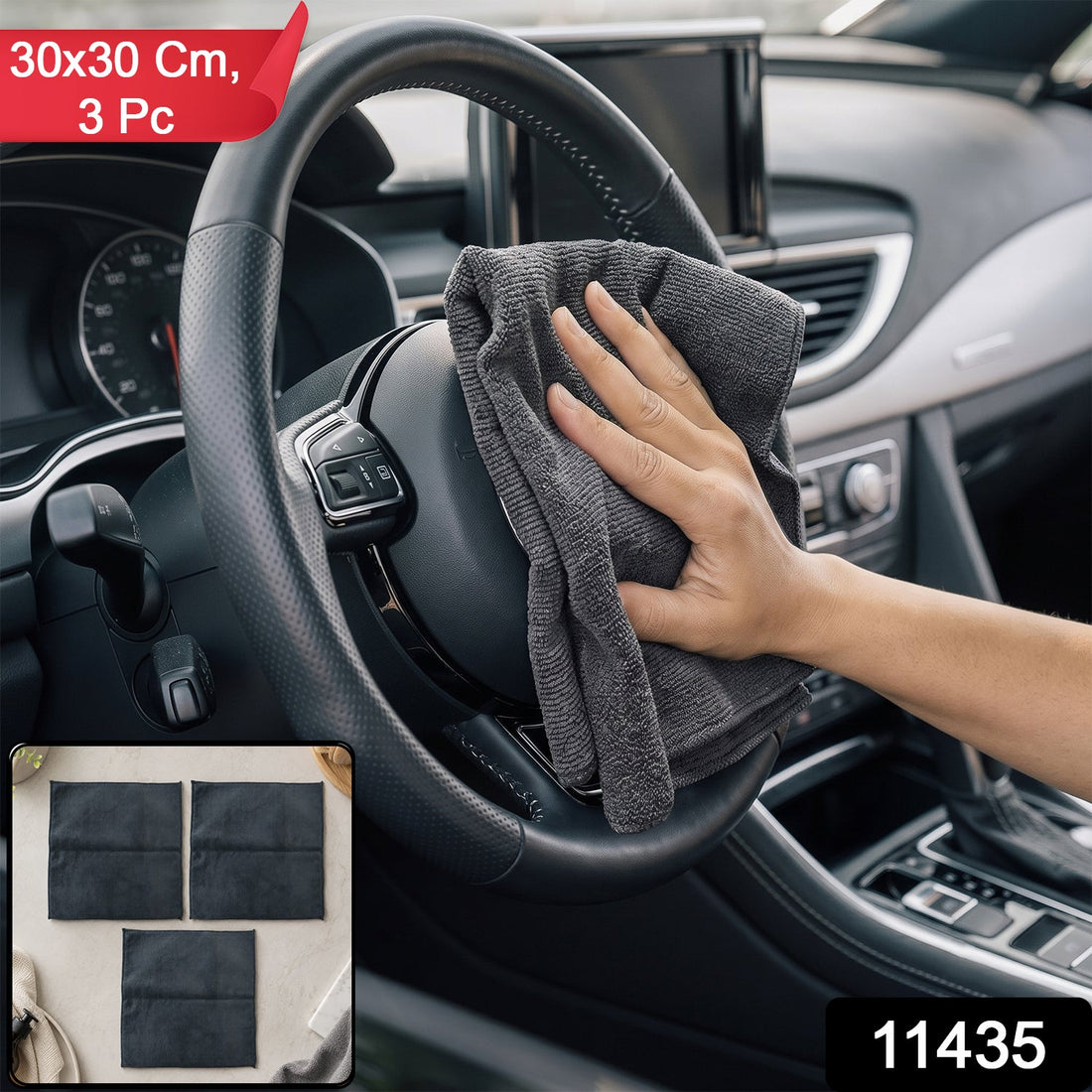 Soft absorbent microfiber cleaning towel