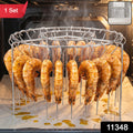 Stainless steel skewer rack for air fryers and grilling