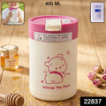 Cartoon style glass tumbler with straw and leakproof lid for children