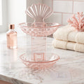Wall mounted self adhesive soap holder with two tiers