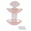 Self adhesive double deck soap dish for shower and basin