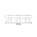 Heavy-duty metal coat and towel hook rack