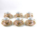 Premium quality tea cup and saucer set with smooth glazed finish